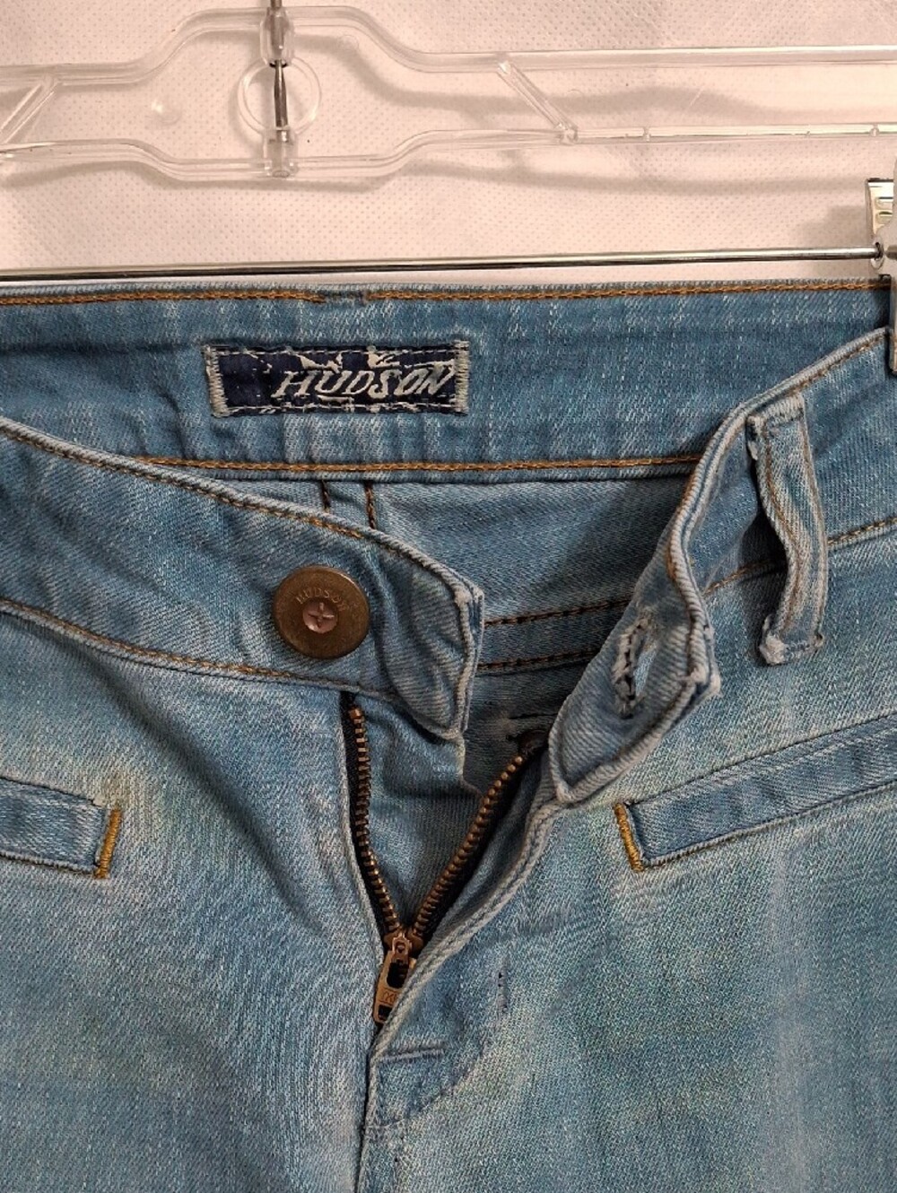 Hudson Jeans Light Blue Wide-Leg Flare Jeans - Picture 2 of 13